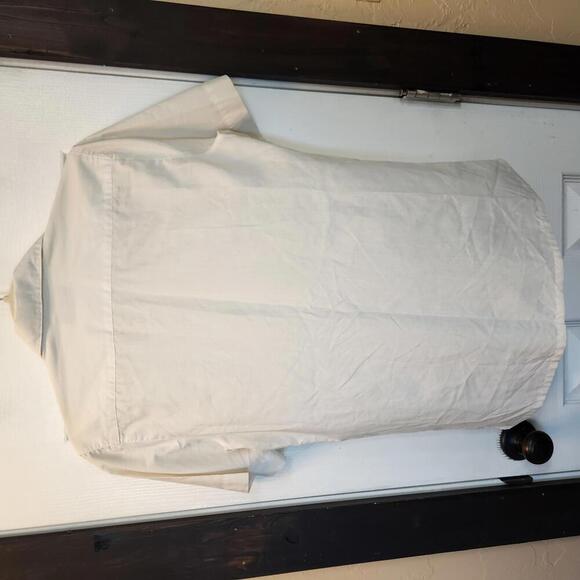 Vintage Diane Von Furstenberg Short Sleeve White Button-Up Shirt - Size 8 - Picture 5 of 8